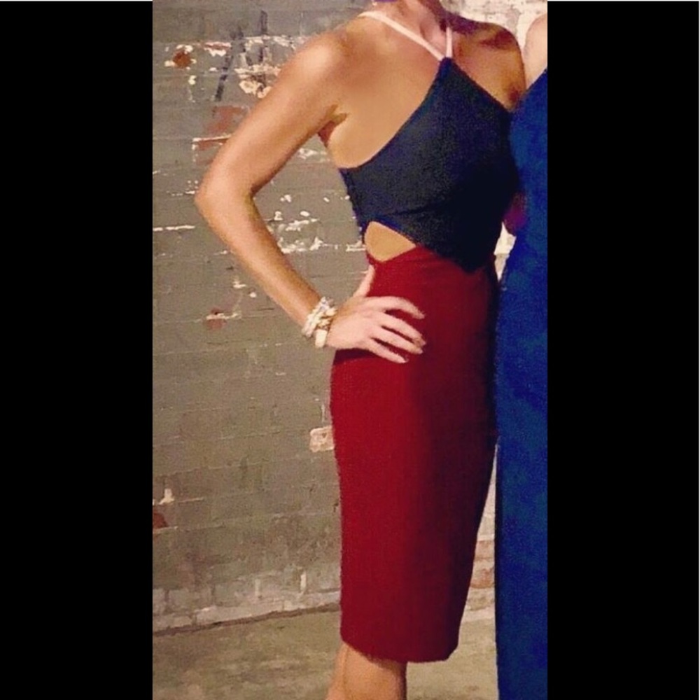 Designer Elizabeth and James color block dress
